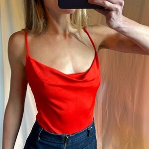 Red Free People Body Suit